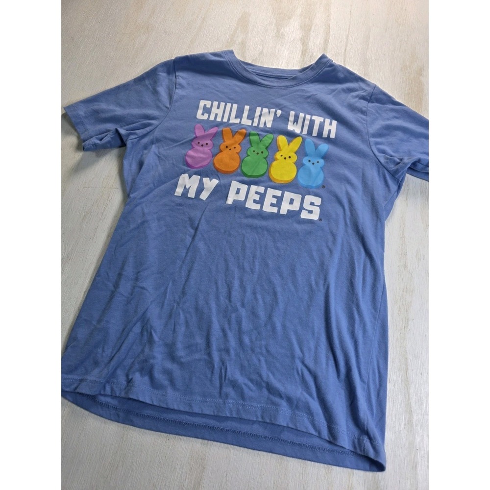 Chillin With My Peeps Easter Short Sleeve Unisex T-Shirt  14/16 XL 60% Cotton